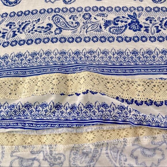 Bohemian Boho Paisley High Low Racerback Sleeveless Tank Womens Large - Picture 11 of 16